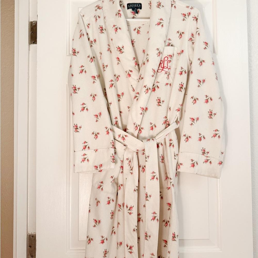 Ralph Lauren Floral Embroidered Robe